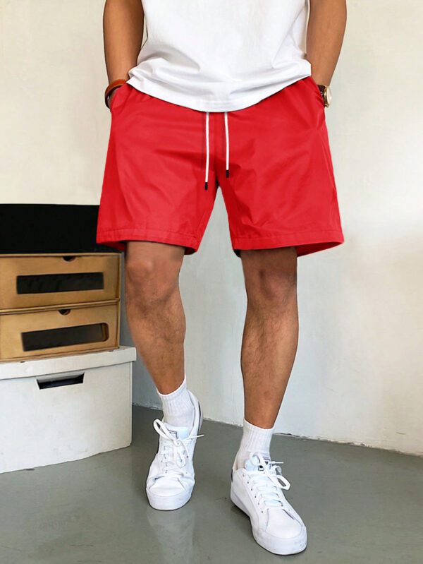 Manfinity Hypemode Shorts Pour Hommes À Coupe Ample Avec Poches Inclinées Et Taille À Cordon De Serrage – Image 2