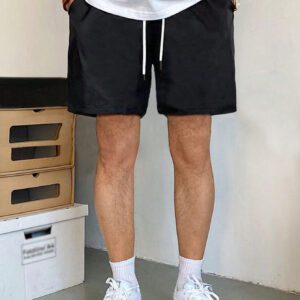 Manfinity Hypemode Shorts Pour Hommes À Coupe Ample Avec Poches Inclinées Et Taille À Cordon De Serrage