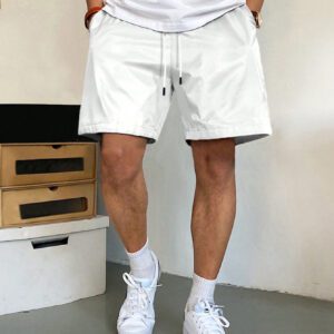 Manfinity Hypemode Shorts Pour Hommes À Coupe Ample Avec Poches Inclinées Et Taille À Cordon De Serrage