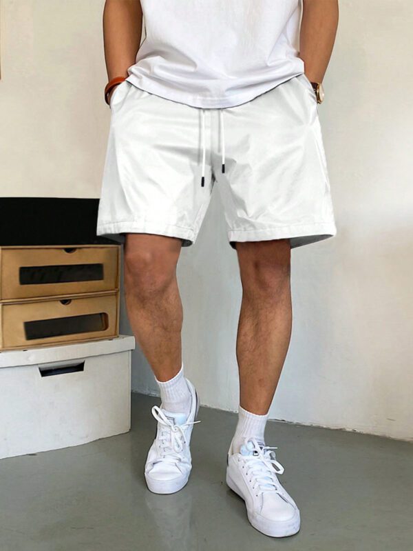 Manfinity Hypemode Shorts Pour Hommes À Coupe Ample Avec Poches Inclinées Et Taille À Cordon De Serrage – Image 6