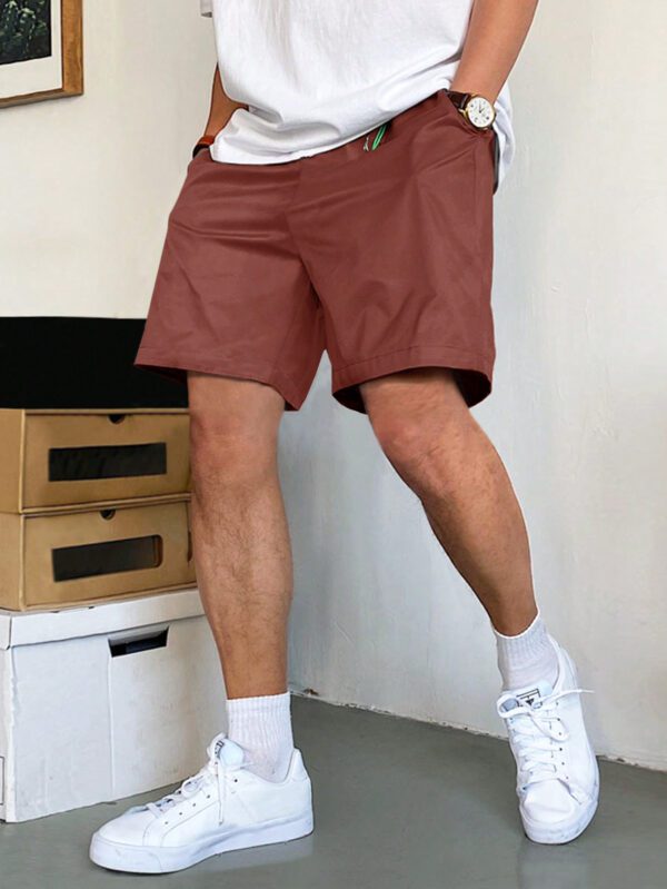 Manfinity Hypemode Shorts Pour Hommes À Coupe Ample Avec Poches Inclinées Et Taille À Cordon De Serrage – Image 7