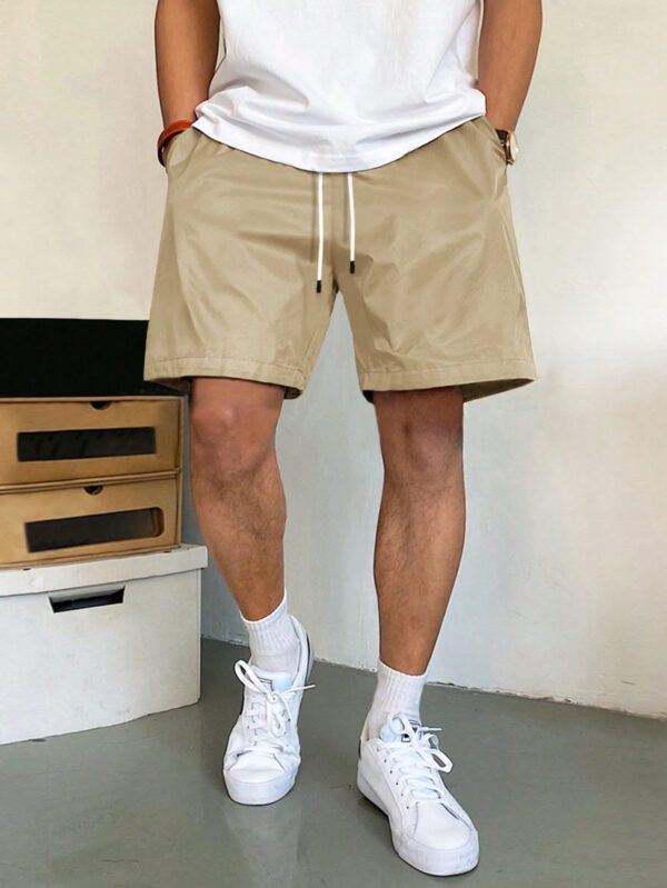 Manfinity Hypemode Shorts Pour Hommes À Coupe Ample Avec Poches Inclinées Et Taille À Cordon De Serrage – Image 8