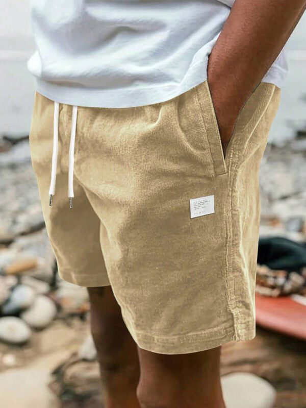 Shorts décontractés en velours côtelé pour hommes, pantalon polyvalent à cinq points – Image 2