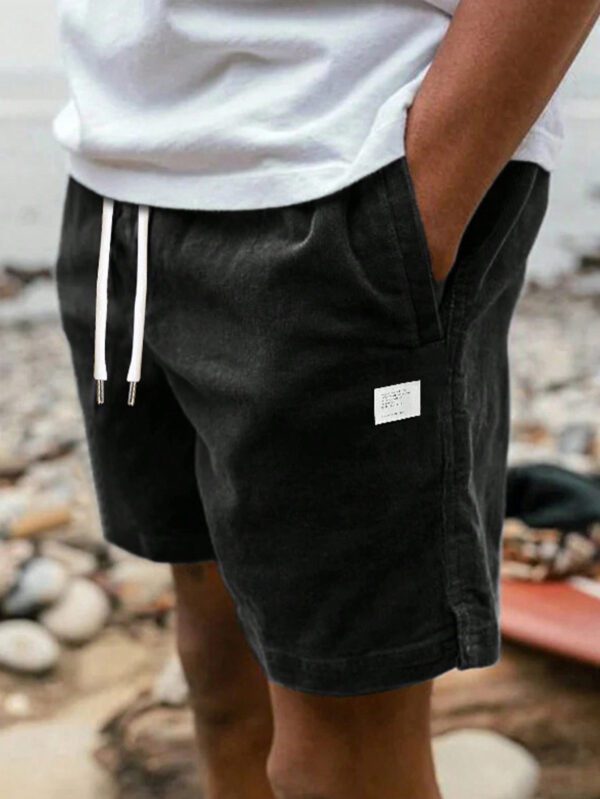 Shorts décontractés en velours côtelé pour hommes, pantalon polyvalent à cinq points – Image 3