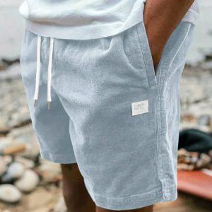 Shorts décontractés en velours côtelé pour hommes, pantalon polyvalent à cinq points