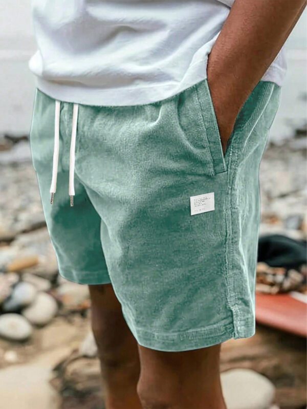 Shorts décontractés en velours côtelé pour hommes, pantalon polyvalent à cinq points – Image 5