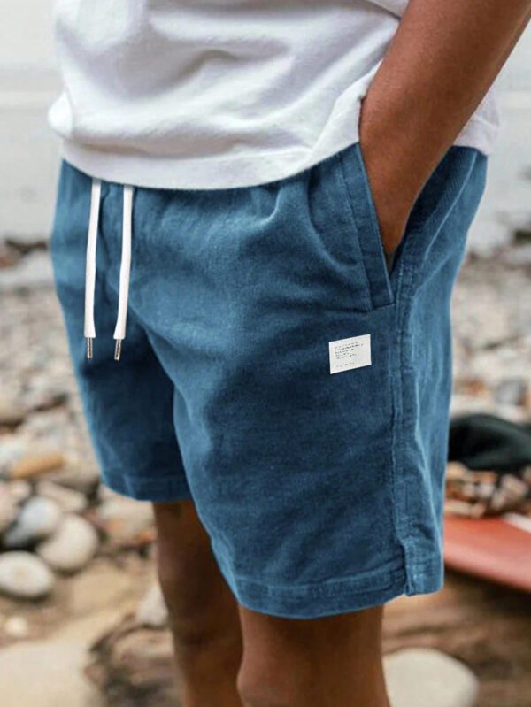 Shorts décontractés en velours côtelé pour hommes, pantalon polyvalent à cinq points – Image 6