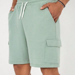 Short pour hommes avec poche rabattable, taille avec cordon de serrage