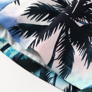 ROMWE Street Life Shorts De Plage Imprimés Palmiers Et Lettres Décontractés Pour Hommes Pour Les Vacances De Printemps Et D'été