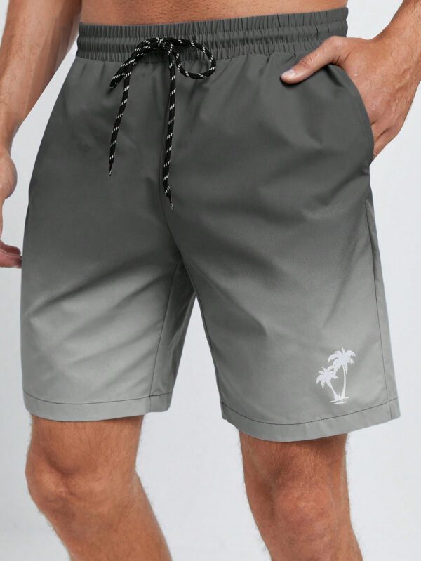 Manfinity RSRT Shorts Tissés Décontractés Ombrés D'impression De Palmiers Pour Homme