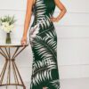 SHEIN Lady Robe maxi de vacances imprimée de plantes et sirène – Image 8