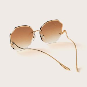 Lunettes de soleil surdimensionnées/sans monture/grandes en plastique et design classique à la mode pour l'extérieur, les voyages, la plage, la décoration de lunettes de soleil de protection UV. Accessoires de plage pour femmes. Lunettes de soleil, lunettes de soleil