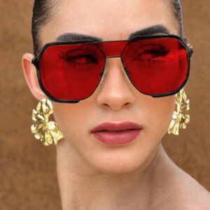 1 pièce Lunettes mode à monture carrée mi-cadre. Accessoires polyvalents, vintage pour les sorties, les vacances à la plage. Tendance basique pour les tenues d'hiver et d'automne pour femmes, affaires décontractées, cadeaux