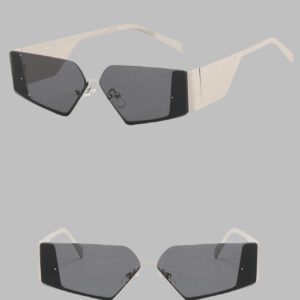 Nouvelles lunettes de mode futuristes tendance sans monture pour femmes, accessoires de style de rue personnalisés pour les femmes, lunettes de soleil