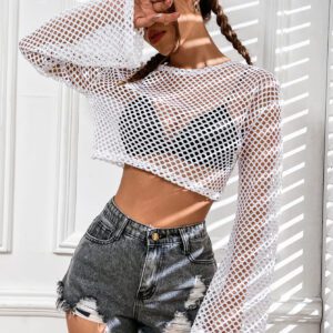 SHEIN ICON Top Court Ajouré Épaule tombante (Sans Soutien-Gorge)