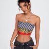 SHEIN X Breakaway SHEIN Coolane Haut Bandeau Imprimé À Carreaux Pour Femmes – Image 5