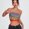 SHEIN X Breakaway SHEIN Coolane Haut Bandeau Imprimé À Carreaux Pour Femmes – Image 6