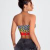 SHEIN X Breakaway SHEIN Coolane Haut Bandeau Imprimé À Carreaux Pour Femmes – Image 7