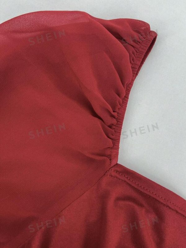SHEIN Robe courte col rond manches longues – Image 4