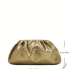 Lightweight Crocodile Embossed Ruched Clutch Bag, Mothers Day Gift For Mom Shiny Holiday – Image 7