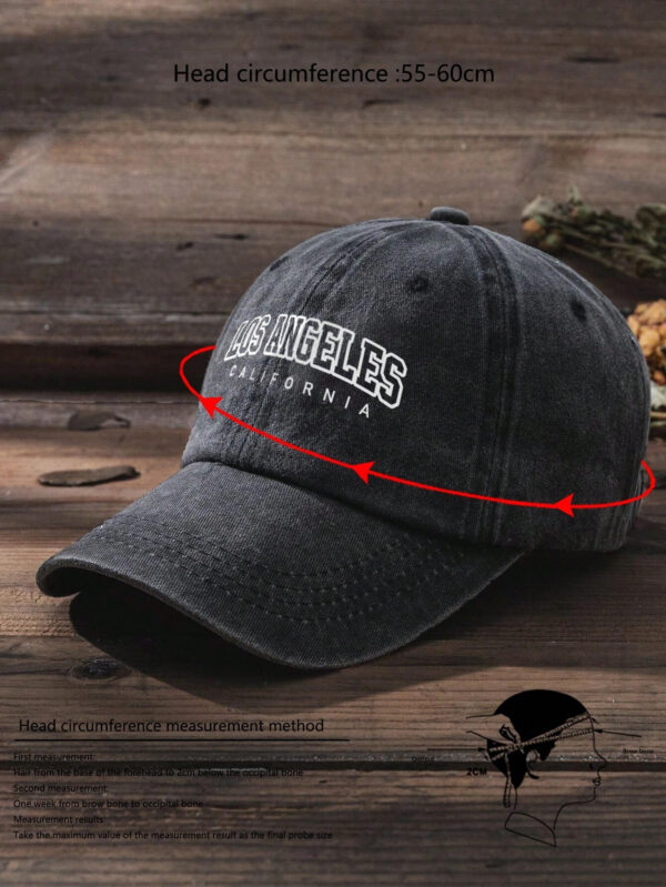 1pc Men's Outdoor Adjustable Size Sun Hat With Letter Print, Fashionable And Great For Daily Wear Or As Trucker Cap Street – Image 12