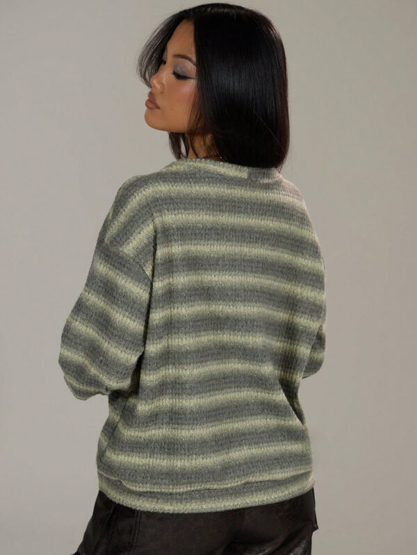 MUSERA Winter Clothes Striped Button Down Cardigan Thanksgiving – Image 4