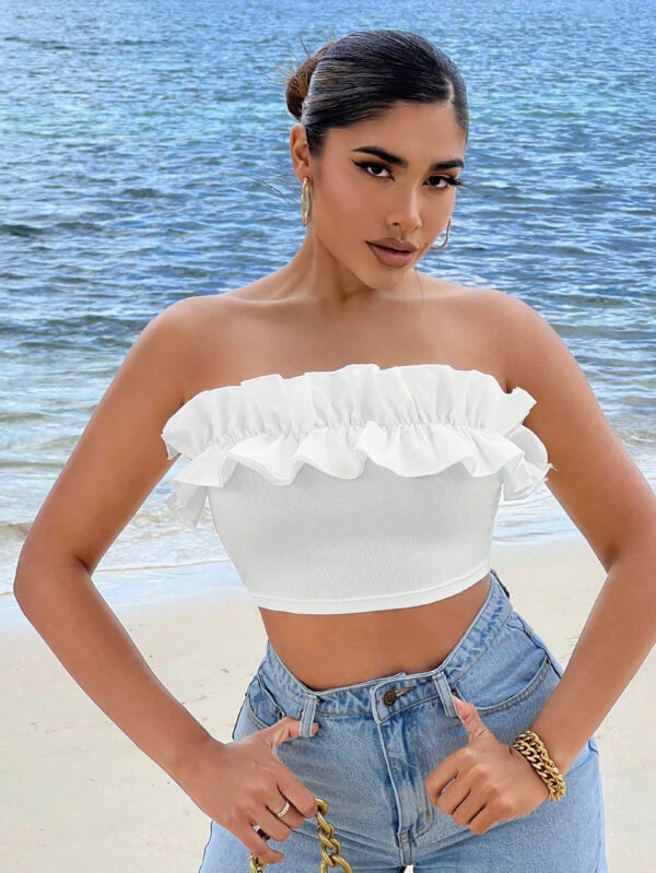 SHEIN SXY Top bandeau court à volants – Image 10