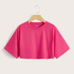 SHEIN EZwear T-shirt court unicolore