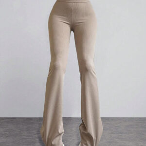 Pantalon évasé taille haute