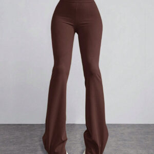 Pantalon évasé taille haute