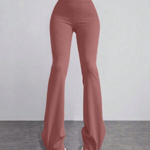 Pantalon évasé taille haute