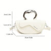 Sac De Selle À La Mode, Sac À Bandoulière Unie, Sac À Épaule De Niche – Image 3