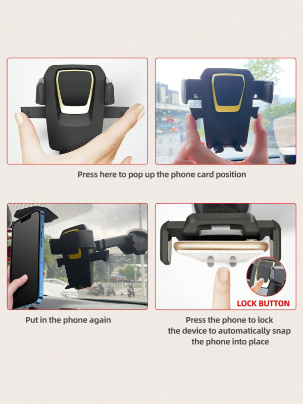 Voiture Universel Mains Libres Succion Téléphone Portable Support Pour Tableau De Bord De Voiture Sortie D'air Support De Téléphone De Voiture Monter – Image 17
