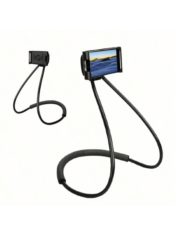 Support de téléphone portable réglable à 360°, design de pince à accrocher au cou, vision stable pour s''allonger au lit, mains libres – Image 6