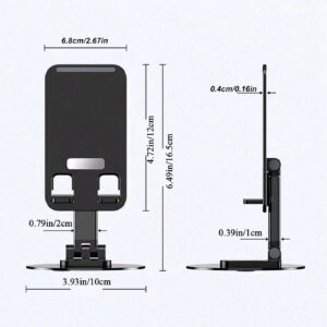 1 pièce Support De Téléphone Alliage D'Aluminium Rotatif Métallique Bureau Support Pour Téléphone Mobile & Tablette