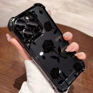 1 pièce Nouvelle Coque de protection antichute/épaisse transparente en TPU avec revêtement électrolytique rose compatible avec iPhone/16 ProMax/16 Pro/16/13 ProMax/12 ProMax 11, 15 ProMax, 14 ProMax/Galaxy, SAM/Honor/Note13 Pro/S23 Ultra/S24 Ultra