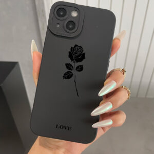 Coque de téléphone avec motif de fleurs de pomme compatible avec iPhone 15/15Pro/15Plus/15Promax