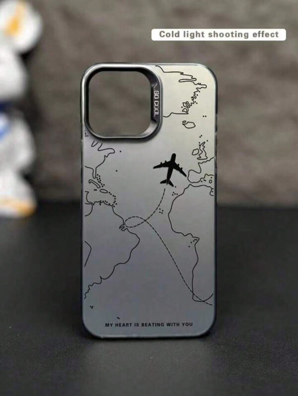 Coque de protection de base TPU au design d'itinéraire d'avion inspiré de voyage, compatible avec iPhone 15/15Plus/15Pro/15ProMax, 14/14Plus/14Pro/14ProMax, 13/13Pro/13ProMax, 12/12Pro/12ProMax, 11/11Pro Max, 7/8, X/XS - Samsung S24 U.S23 Durable, anti-poussière, élégant – Image 5