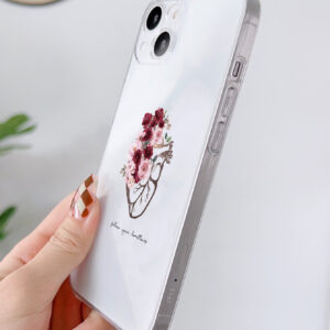 Coque De Téléphone Transparente Fleuri