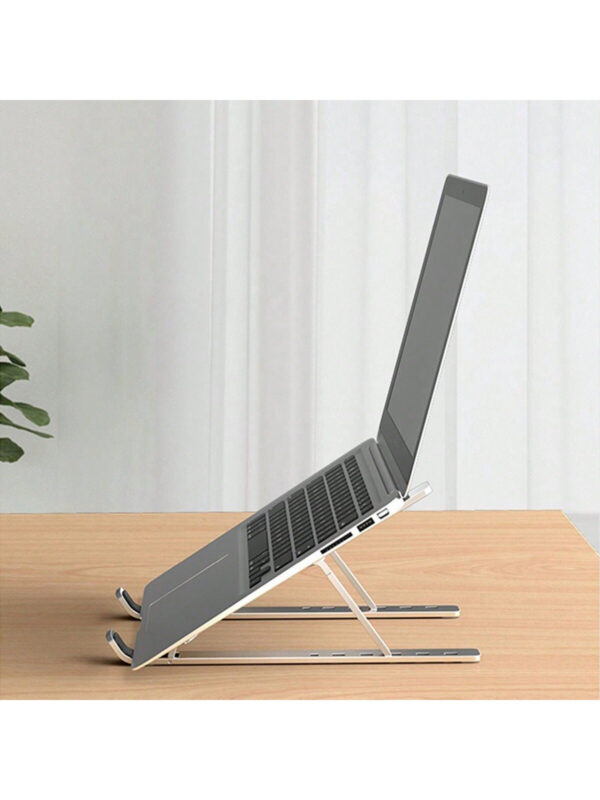 Support de bureau réglable 10 - 10-15,6 pouces, support portable pliable en ABS + silicone pour ordinateur portable, support pour ordinateur portable ergonomique et de refroidissement, convient pour ordinateurs portables, tablettes, smartphones – Image 9