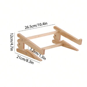 1 pièce Support de portable en bois, support de portable de jeu surélevé, base de refroidissement surélevée pour ordinateur de bureau