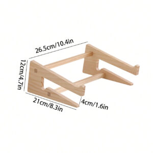 1 pièce Support de portable en bois, support de portable de jeu surélevé, base de refroidissement surélevée pour ordinateur de bureau