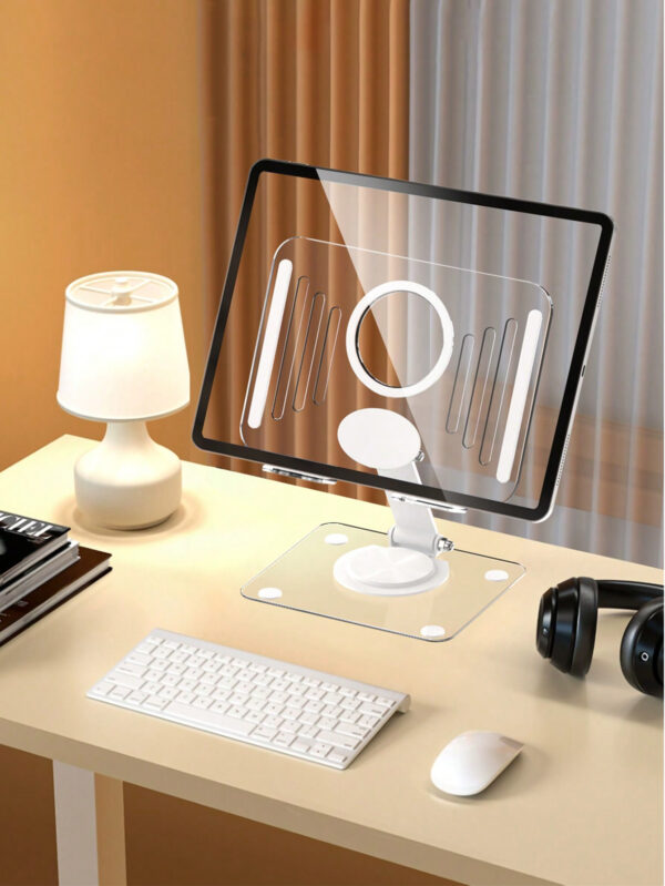 Support de tablette, support de tablette pour bureau, support de tablette pivotant à 360°, support de tablette réglable et pliable à plusieurs angles, support de téléphone portable réglable pour bureau, compatible avec IPad Pro 12,9, IPad Air Mini 6 5 4 3 2, Samsung Galaxy Tab, Kindle Fire, téléphones, IPhone, Switch, Kindle, IPads, tablette 4-10 po, IPhone15 IPhone15pro IPhone15promax IPhone14, IPhone13 Mini, IPhone13, IPhone13Pro Max, IPhone 12 Mini, 12, 12 Pro, 12 Pro Max, IPhone 11, 11 Pro, 11 Pro Max, Xs, Xs Max, XR, X, 8, 7 Samsung Galaxy S22 Ultra, S22+, S22, S21, S21+, S20, S20Ultra,S10 /S10+/S9 /S9+,Galaxy NOTE30 Note 20+ 20 10+ 10, M30s, A90, A60, A80,Switch – Image 3