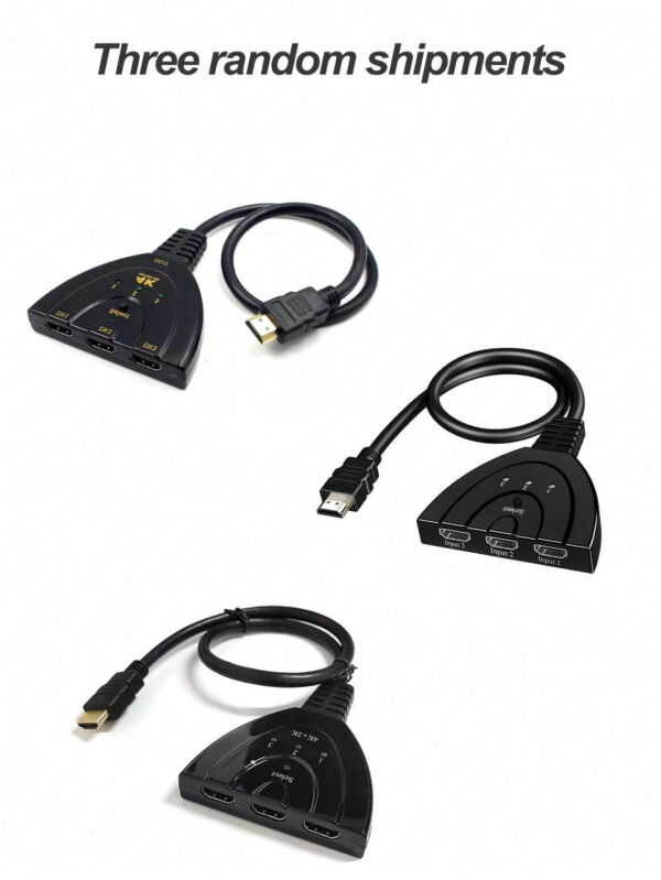 Commutateur HDMI compatible 4K 3 entrées 1 sortie, commutateur multimédia pour boîtier TV, connexion de moniteur – Image 8