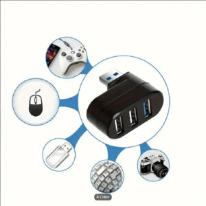 1 pièce Hub USB rotatif 2.0USB Splitter One Drag Three à convertisseur rotatif 7 fontions 3-Port multifonctionnel