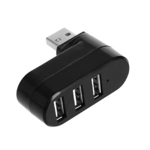 1 pièce Hub USB rotatif 2.0USB Splitter One Drag Three à convertisseur rotatif 7 fontions 3-Port multifonctionnel