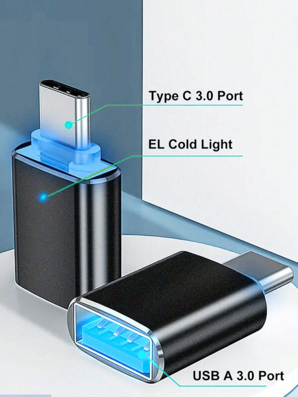 USB C À USB Adaptateur 4/3 À USB 3,0 Adaptateur Otg À USB Adaptateur Compatible Avec / Tablette / Téléphone Intelligent Avec A USB Type-C USB-C À USB Adaptateur Connecter USB Accessoire / Câbles À A USB-C Ou 4 / 3 Appareil Comme MacBook Pro 2019 2018 2017 , MacBook Air 2020 2019 2018 , iPad 2020 2018 , iPad air 4 , Chromebook , , Microsoft surface , Samsung Galaxie S23 S22 S21 S20 10 9 8 Plus , 20 10 9 8 Plus Et Clé USB , U , Dur , Clavier , Souris , Imprimante ETC À USB-C – Image 3