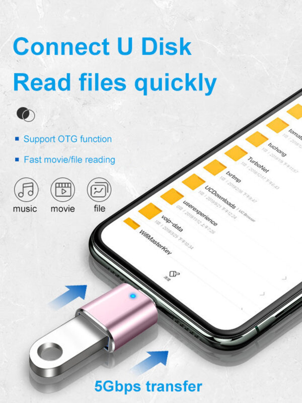 USB C À USB Adaptateur 4/3 À USB 3,0 Adaptateur Otg À USB Adaptateur Compatible Avec / Tablette / Téléphone Intelligent Avec A USB Type-C USB-C À USB Adaptateur Connecter USB Accessoire / Câbles À A USB-C Ou 4 / 3 Appareil Comme MacBook Pro 2019 2018 2017 , MacBook Air 2020 2019 2018 , iPad 2020 2018 , iPad air 4 , Chromebook , , Microsoft surface , Samsung Galaxie S23 S22 S21 S20 10 9 8 Plus , 20 10 9 8 Plus Et Clé USB , U , Dur , Clavier , Souris , Imprimante ETC À USB-C – Image 7