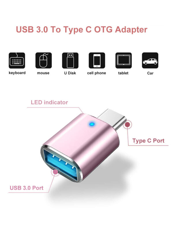 USB C À USB Adaptateur 4/3 À USB 3,0 Adaptateur Otg À USB Adaptateur Compatible Avec / Tablette / Téléphone Intelligent Avec A USB Type-C USB-C À USB Adaptateur Connecter USB Accessoire / Câbles À A USB-C Ou 4 / 3 Appareil Comme MacBook Pro 2019 2018 2017 , MacBook Air 2020 2019 2018 , iPad 2020 2018 , iPad air 4 , Chromebook , , Microsoft surface , Samsung Galaxie S23 S22 S21 S20 10 9 8 Plus , 20 10 9 8 Plus Et Clé USB , U , Dur , Clavier , Souris , Imprimante ETC À USB-C – Image 8