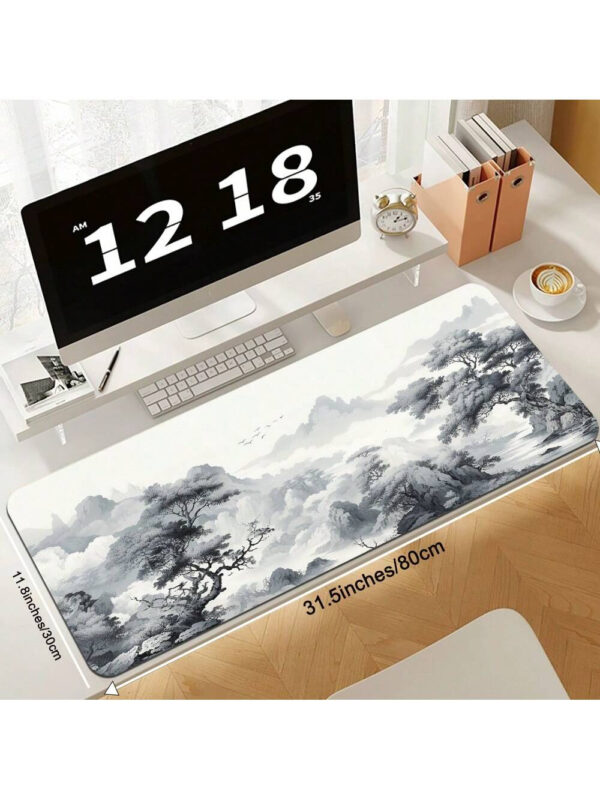 Grand tapis de souris art blanc et noir, protection de bureau sur le tapis, tapis pour ordinateur XXL, tapis de souris étendu, tapis de bureau, tapis de sol pour le bureau – Image 6